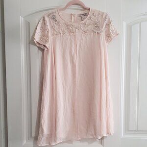 Forever 21 Dresses A Peach Blush Beaded Babydoll Dress